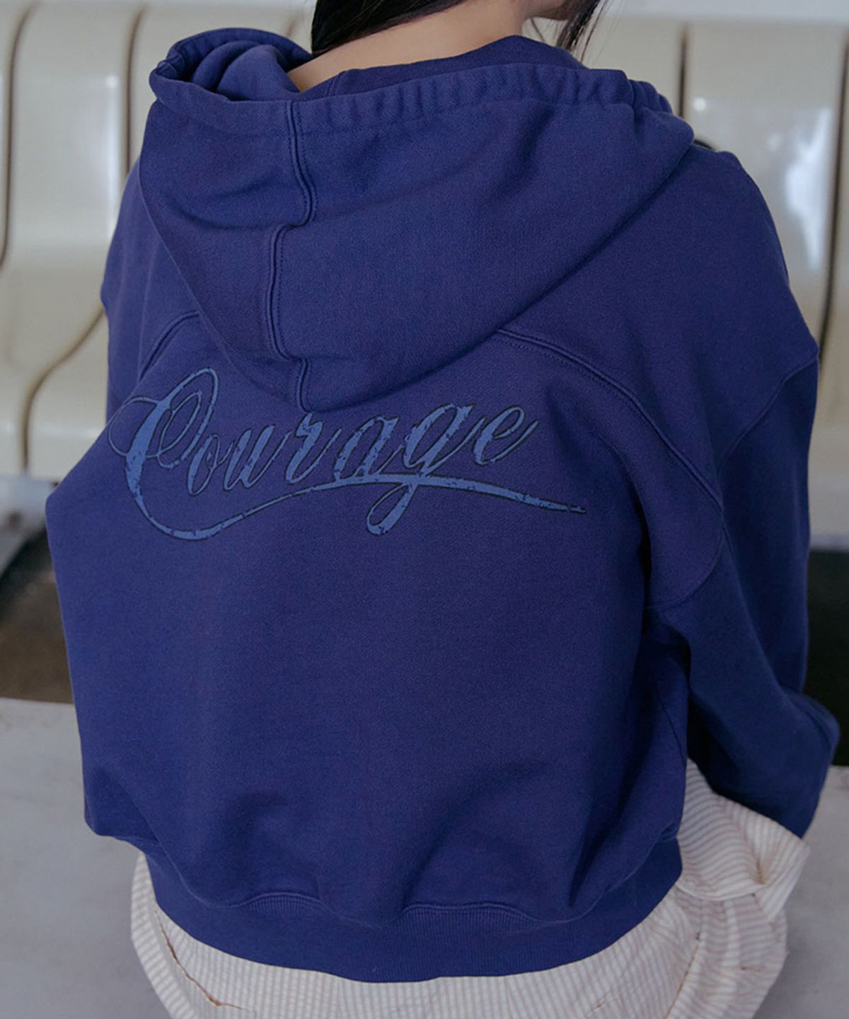 락피쉬웨더웨어(ROCKFISH WEATHERWEAR) SEMI CROPPED ZIP UP HOODIE - 4 colors