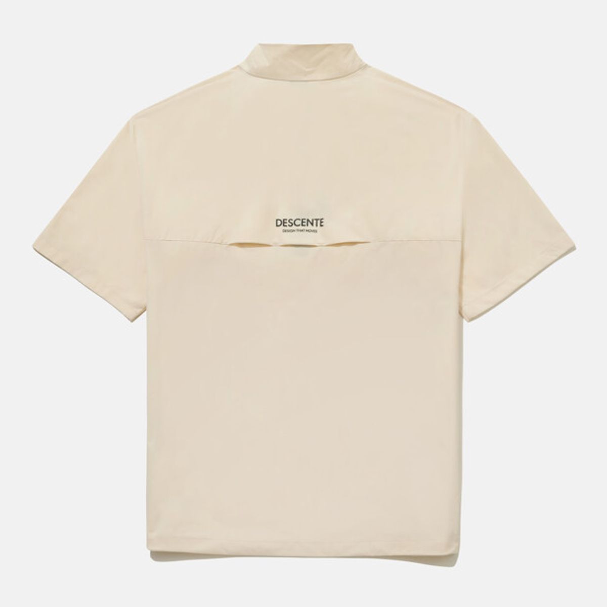 데상트(DESCENTE) 스트레치 우븐 반팔 아노락 아이보리 SR223UAN44