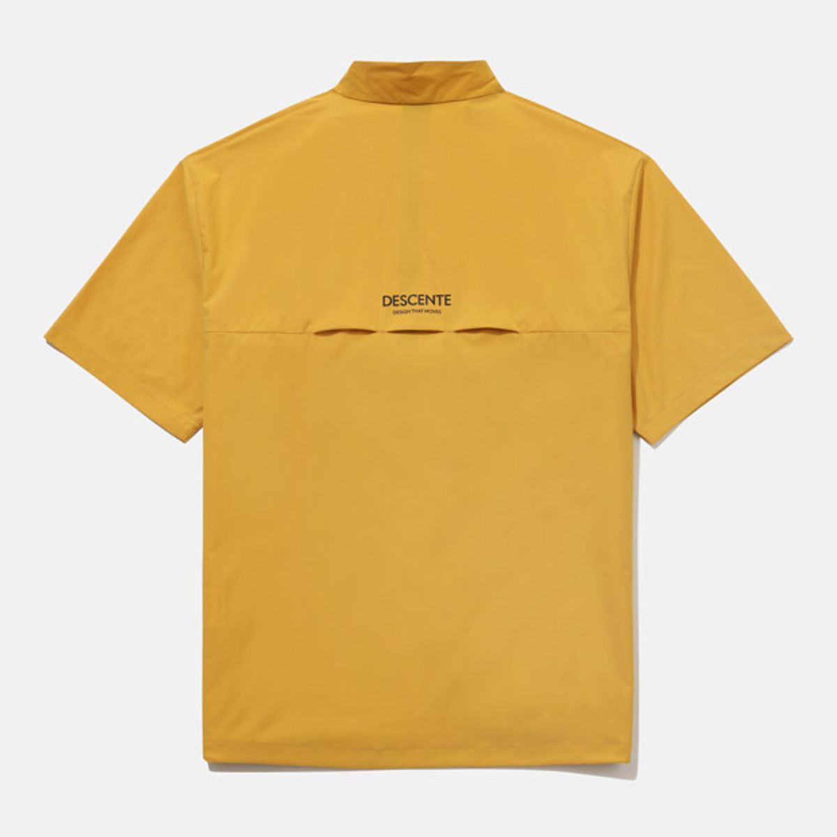 데상트(DESCENTE) 스트레치 우븐 반팔 아노락 옐로우 SR223UAN44