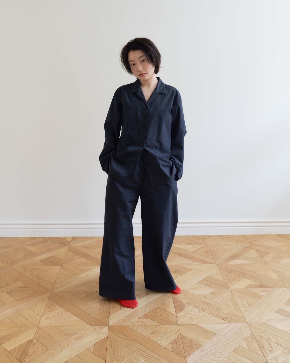 모잉모잉(MOIN MOIN) Long daily pajamas pants, Ink black