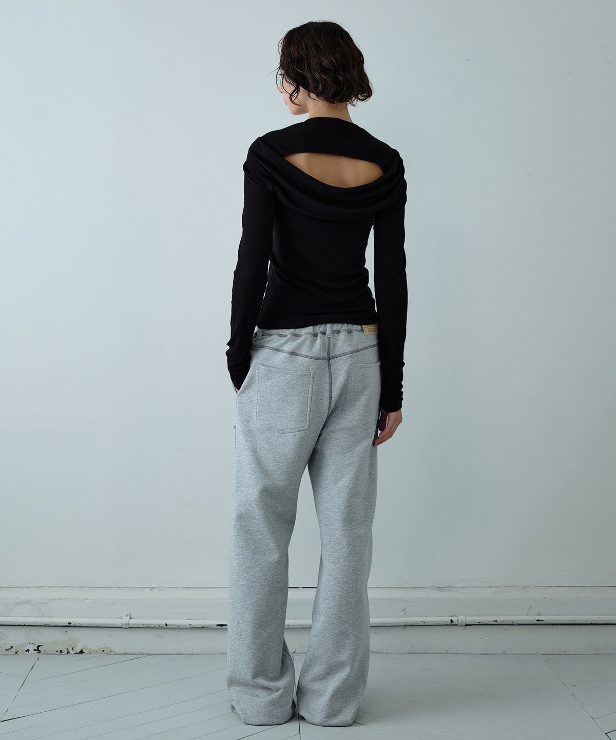 시메트릭 퍼센트(SYMMETRICPERCENT) Stitch Sweat Pants / Melange Grey