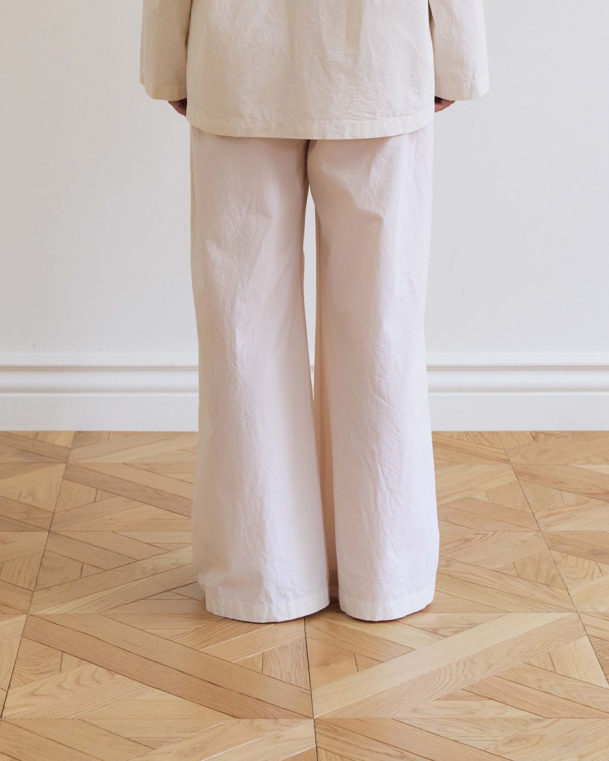 모잉모잉(MOIN MOIN) Long daily pajamas pants, Paper white
