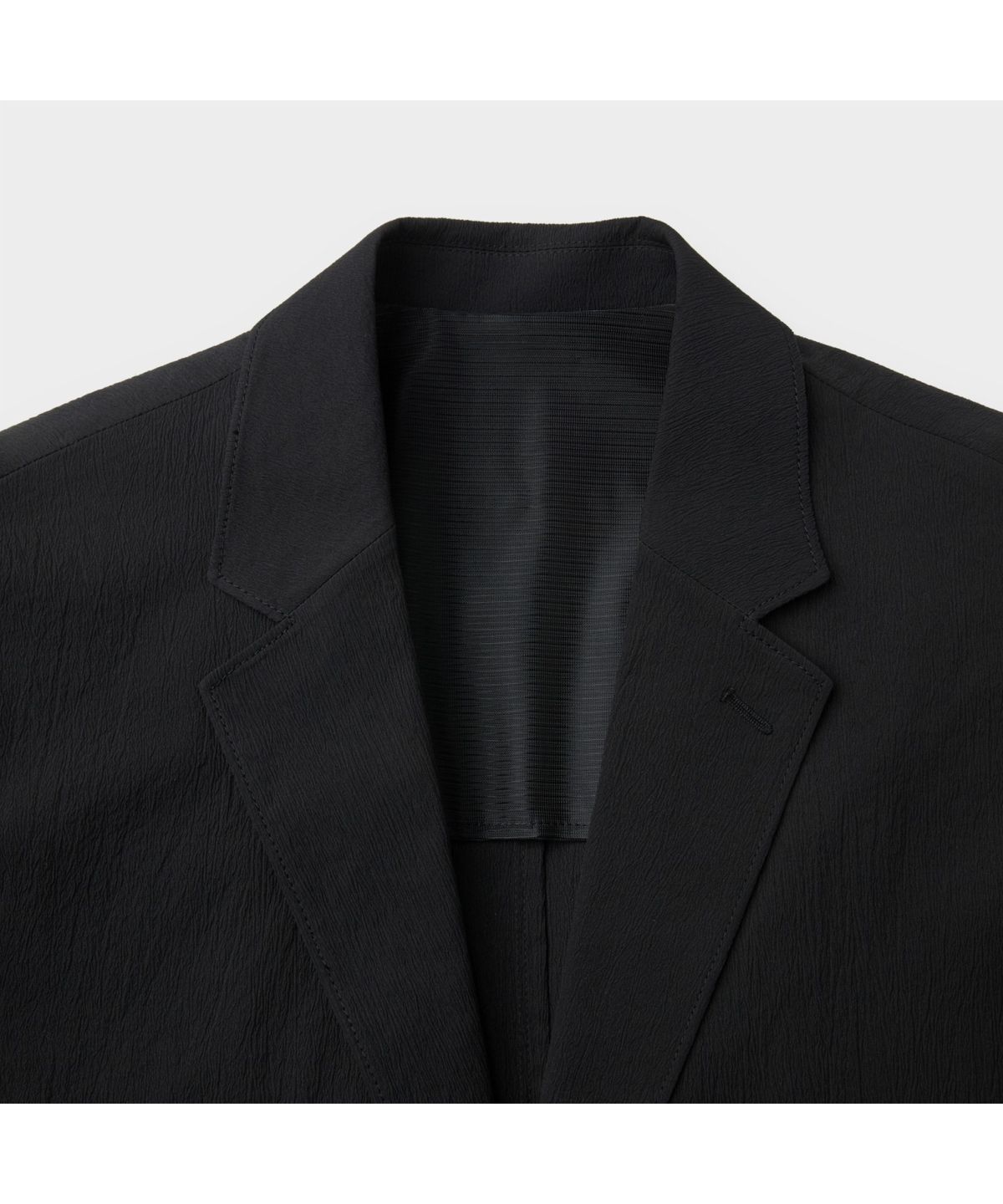 커스텀멜로우(CUSTOMELLOW) Black Loose Fit Pleats Setup Jacket C9JAM26422BKX
