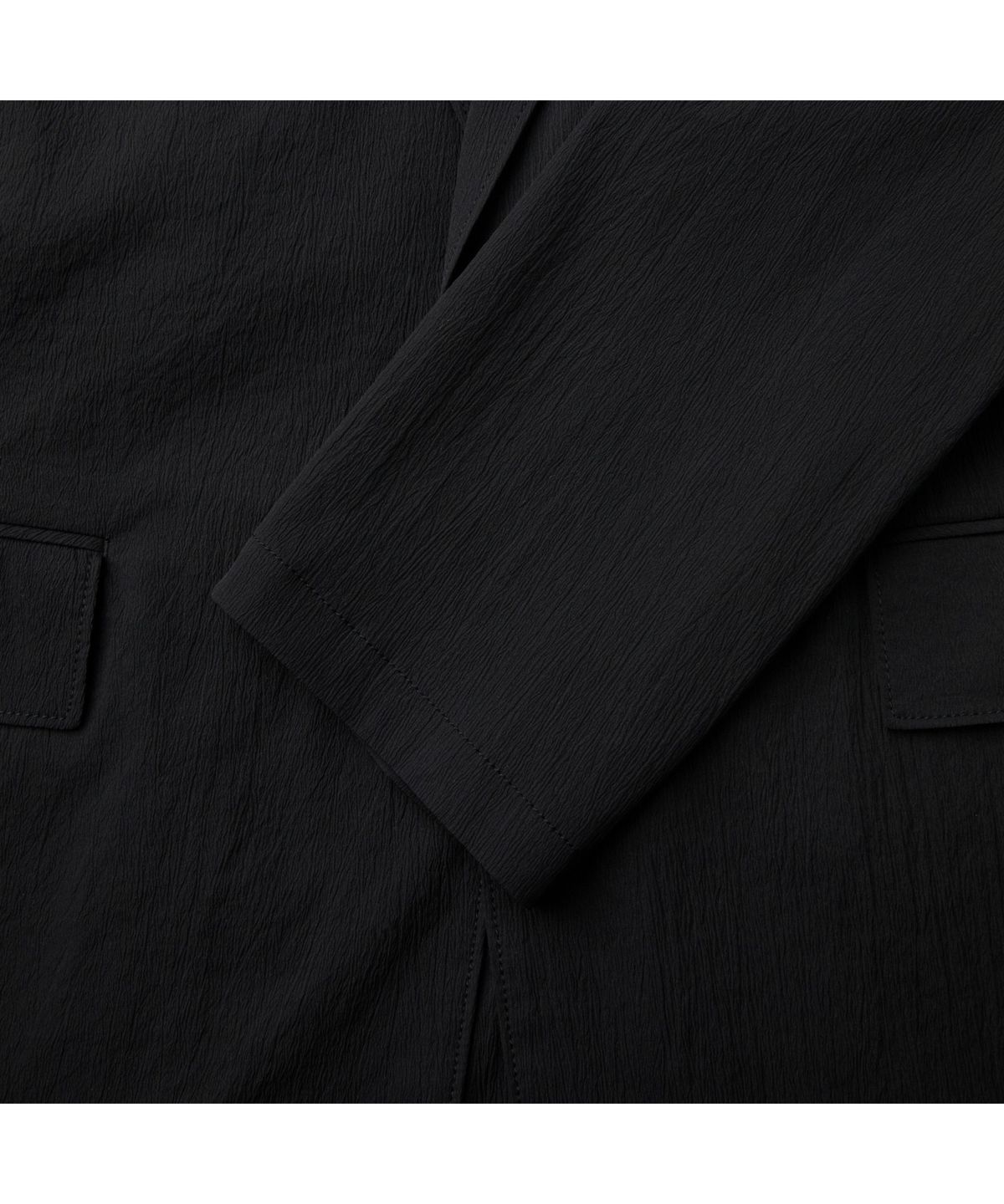 커스텀멜로우(CUSTOMELLOW) Black Loose Fit Pleats Setup Jacket C9JAM26422BKX