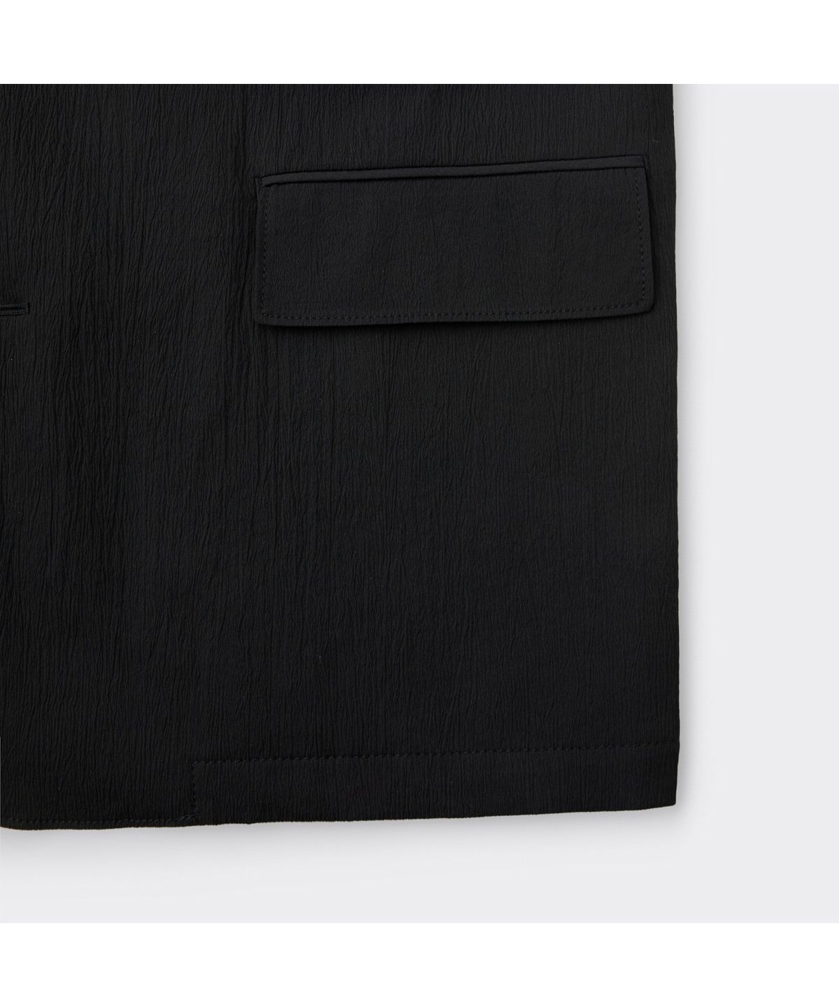 커스텀멜로우(CUSTOMELLOW) Black Loose Fit Pleats Setup Jacket C9JAM26422BKX