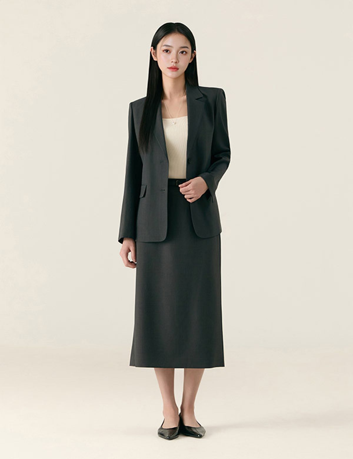 로엠(ROEM) 린넨라이크 긴팔 자켓 RMJKG24R11