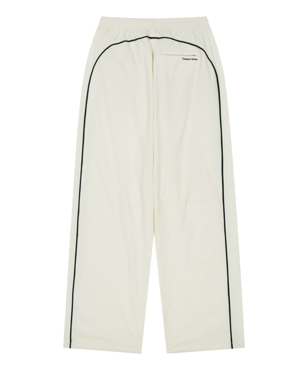 아웃도어 보이스(OUTDOOR VOICES) OV LOGO NYLON TRACK PANTS (OFF WHITE)