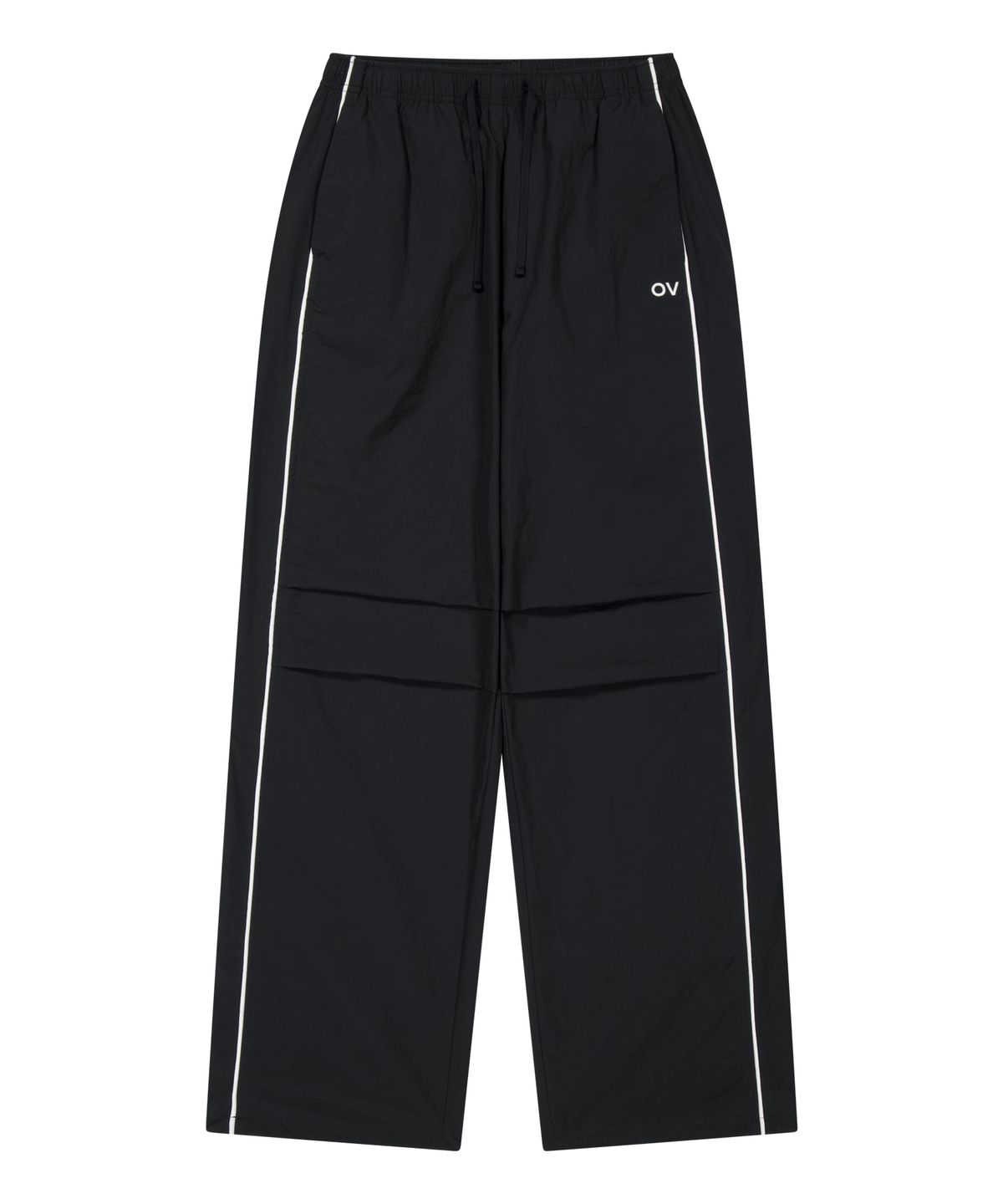 아웃도어 보이스(OUTDOOR VOICES) OV LOGO NYLON TRACK PANTS (BLACK)