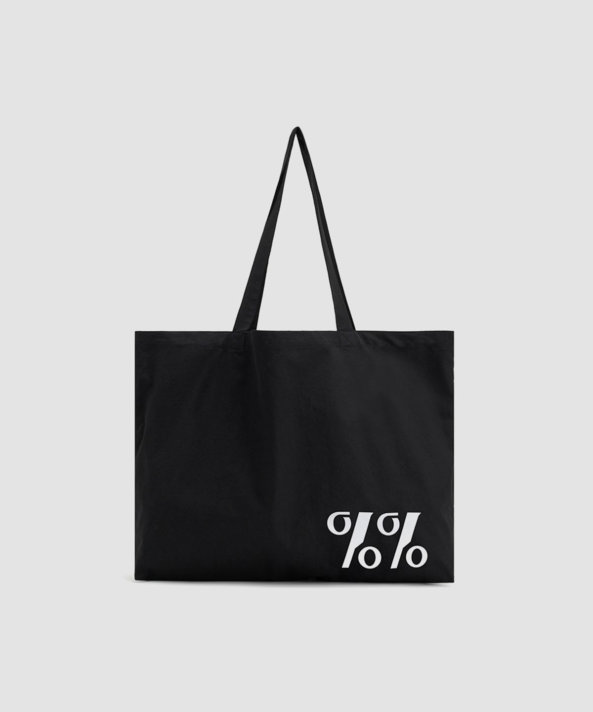 시메트릭 퍼센트(SYMMETRICPERCENT) Color Logo Cotton Bag / Black