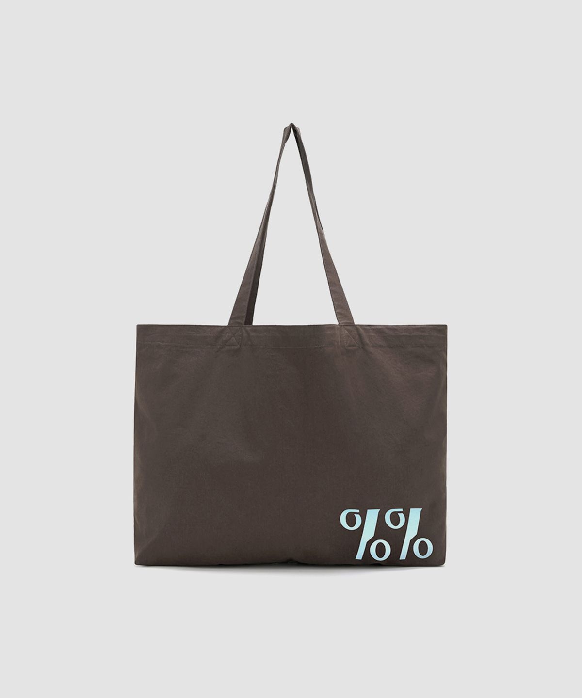 시메트릭 퍼센트(SYMMETRICPERCENT) Color Logo Cotton Bag / Brown
