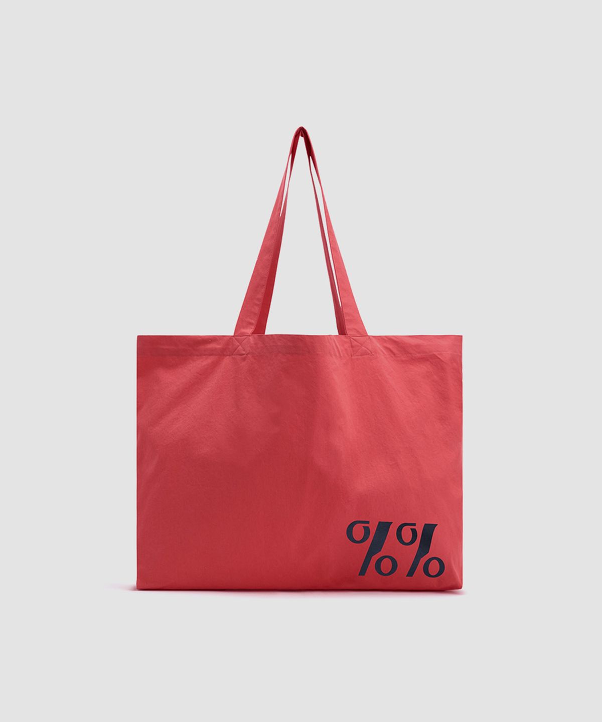 시메트릭 퍼센트(SYMMETRICPERCENT) Color Logo Cotton Bag / Red
