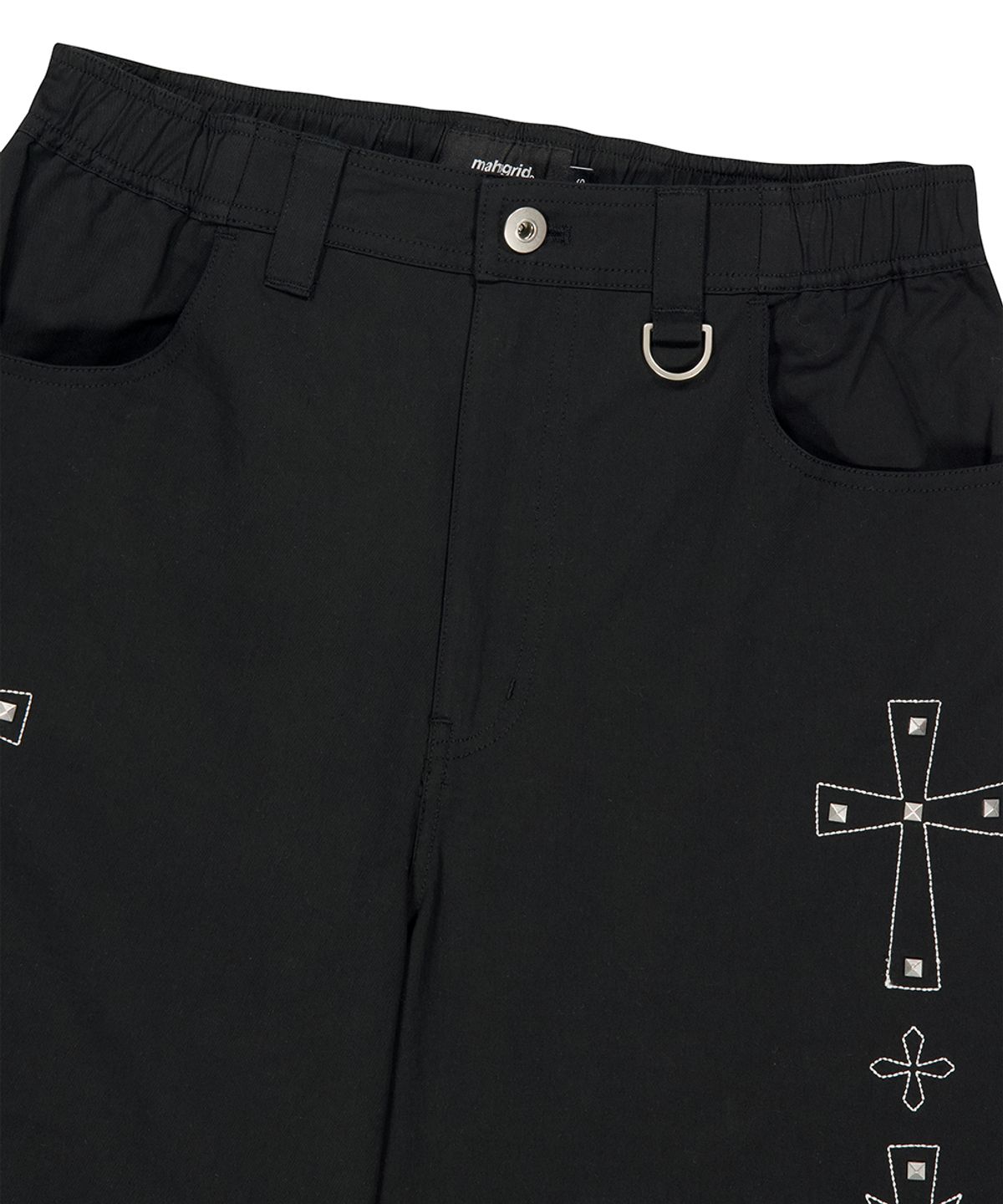 마하그리드(MAHAGRID) CROSS STUD TWILL SHORTS BLACK(MG2GMMPA62A)