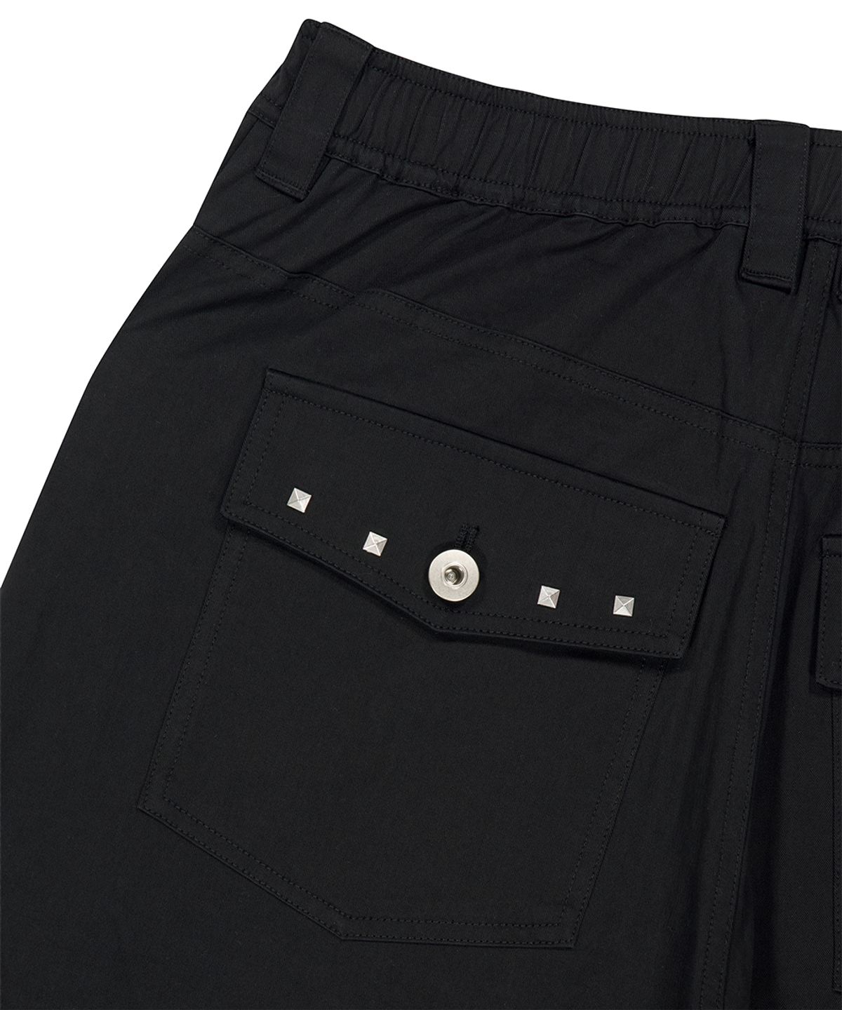 마하그리드(MAHAGRID) CROSS STUD TWILL SHORTS BLACK(MG2GMMPA62A)