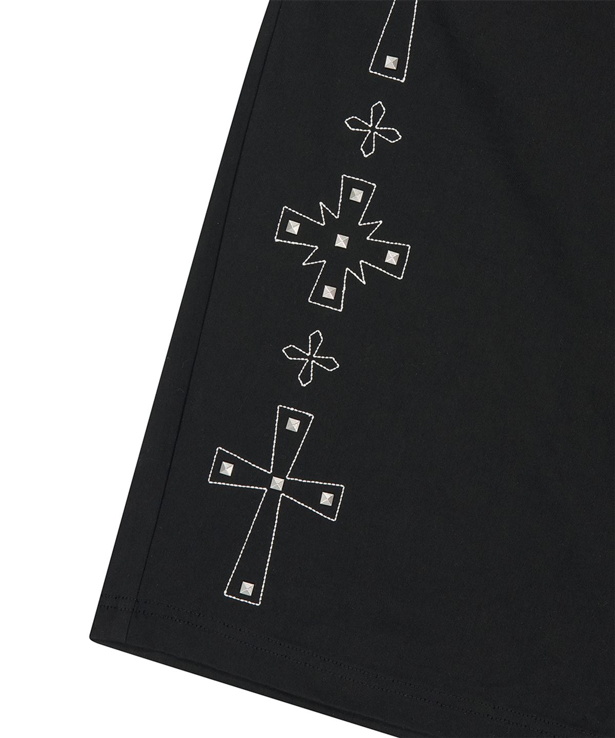 마하그리드(MAHAGRID) CROSS STUD TWILL SHORTS BLACK(MG2GMMPA62A)