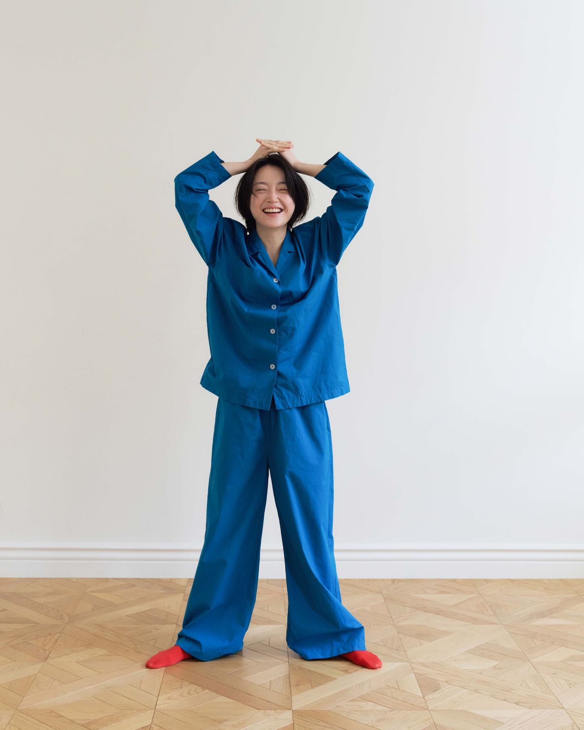 모잉모잉(MOIN MOIN) Long daily pajamas shirt, Night sea