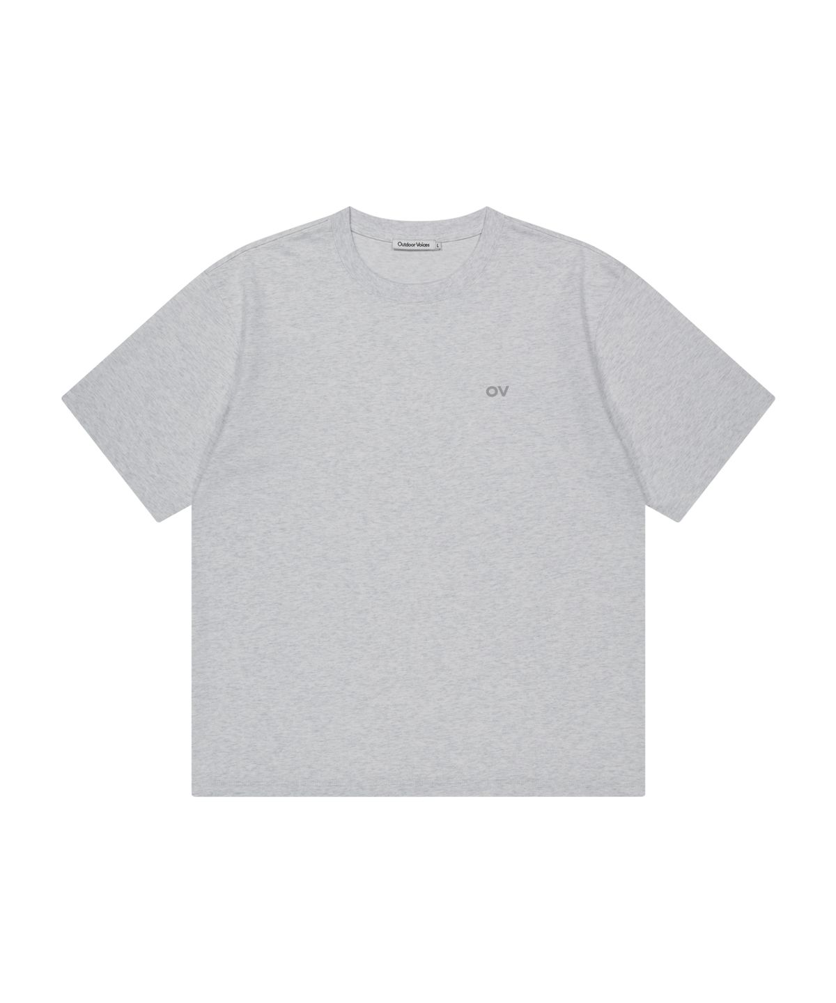 아웃도어 보이스(OUTDOOR VOICES) AirCorePro™ OV ALL ROUND LOGO TEE (LIGHT HEATHER GRAY)