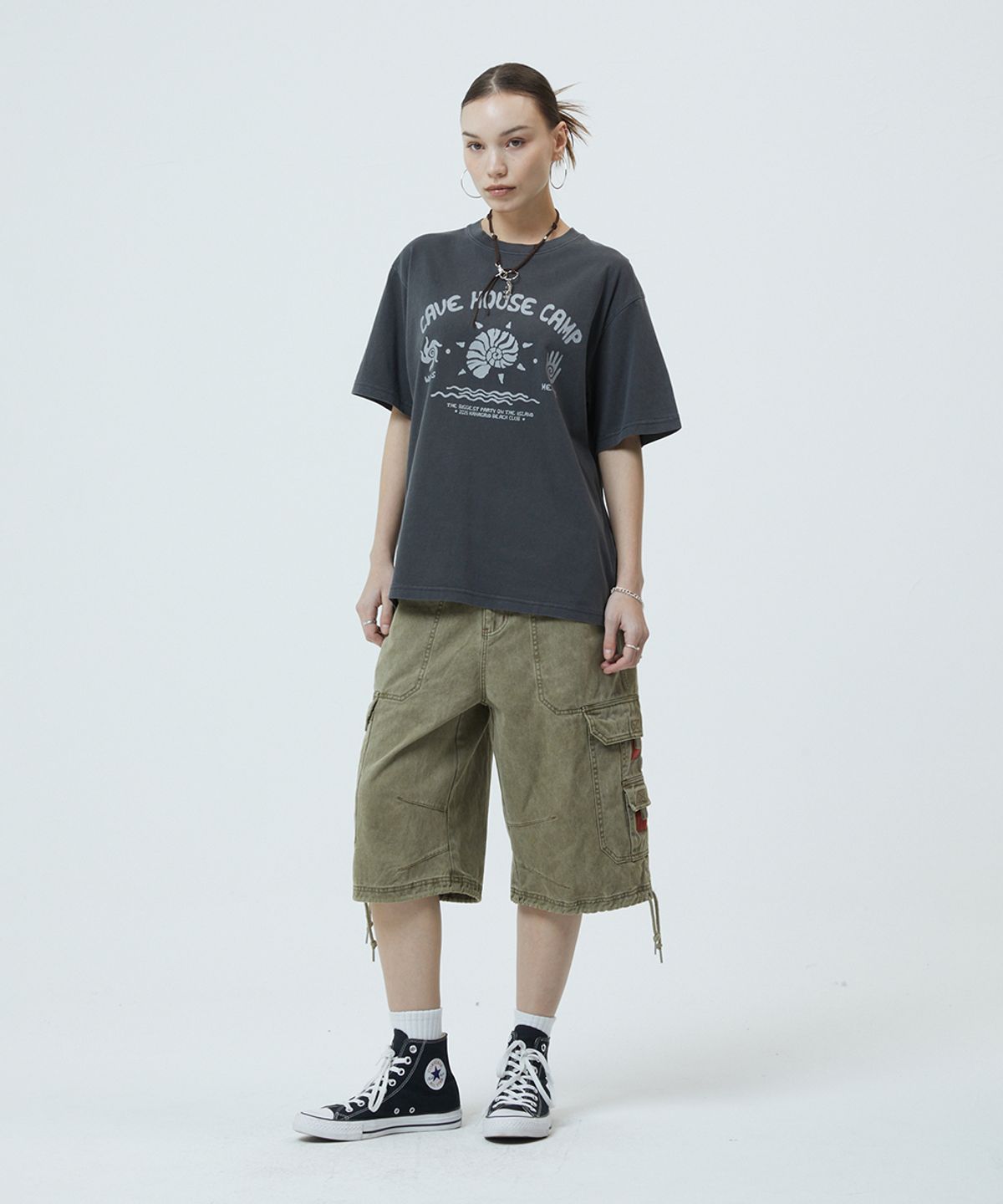 마하그리드(MAHAGRID) BERMUDA UTILITY CARGO SHORTS KHAKI(MG2GMMPA64A)
