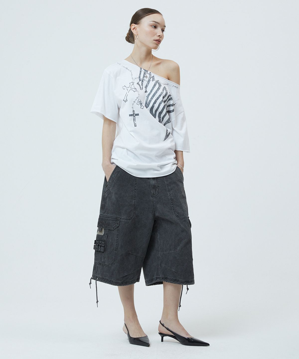 마하그리드(MAHAGRID) BERMUDA UTILITY CARGO SHORTS CHARCOAL(MG2GMMPA64A)