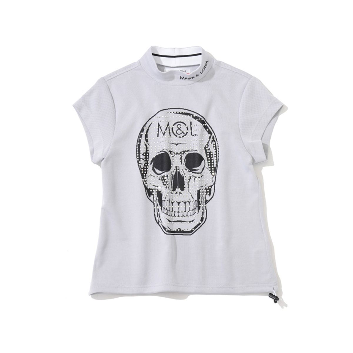 마크앤로나(MARK&LONA) W GN SWAROVSKI REAL SKULL MOCK-NECK SS T -SHIRTS LS2IA92F