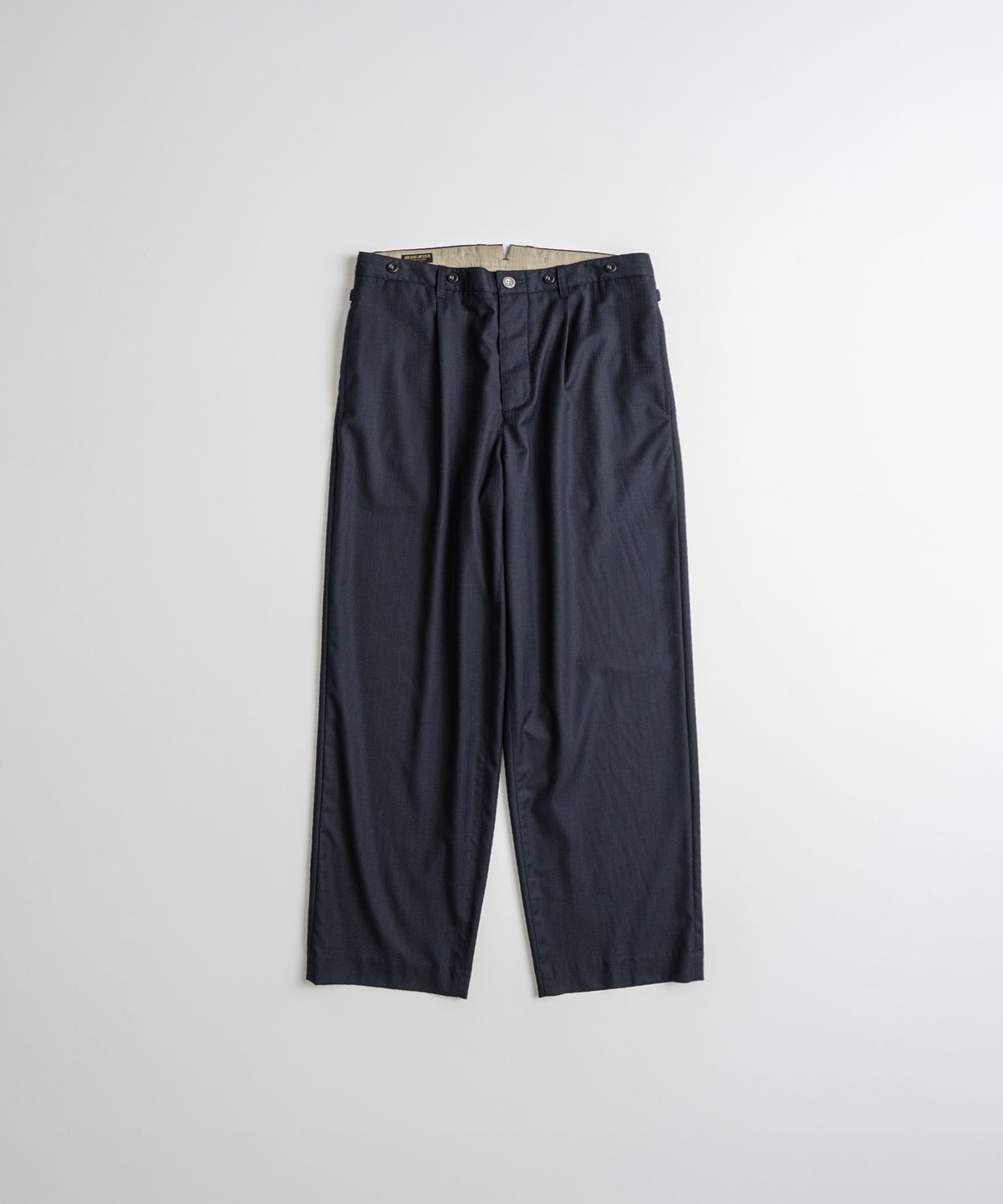 비헤비어(BEHEAVYER) SUMMER WOOL CLASSIC TROUSERS d.navy