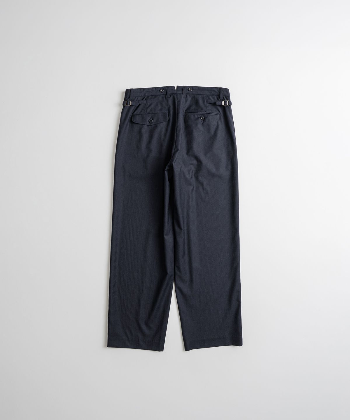 비헤비어(BEHEAVYER) SUMMER WOOL CLASSIC TROUSERS d.navy