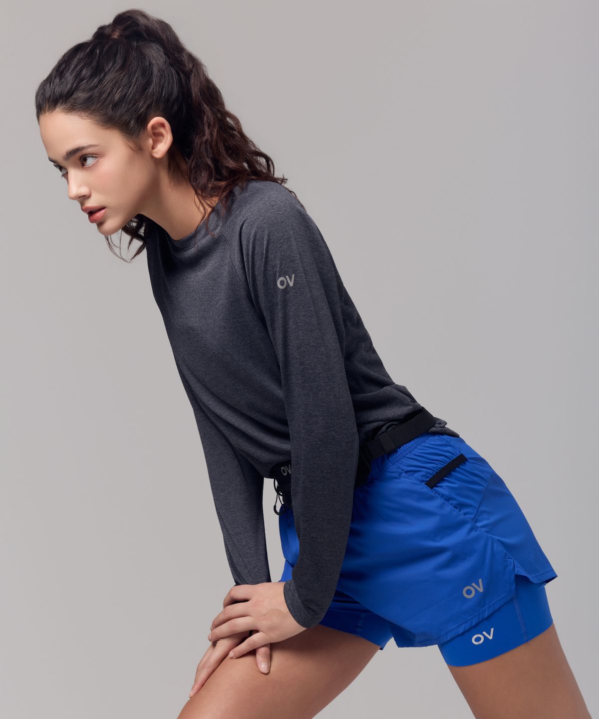 아웃도어 보이스(OUTDOOR VOICES) Technol-OV™ AIR FLEX LONG SLEEVE TEE (HEATHER BLACK)