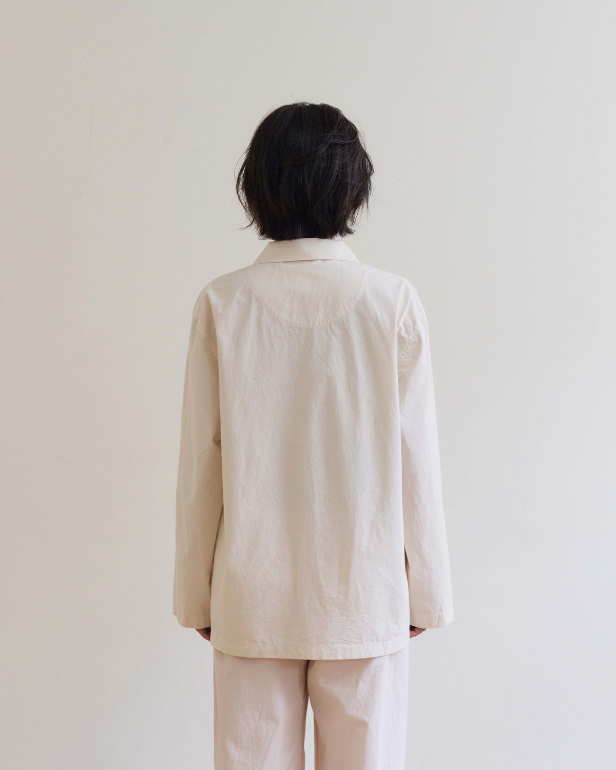 모잉모잉(MOIN MOIN) Long daily pajamas shirt, Paper white