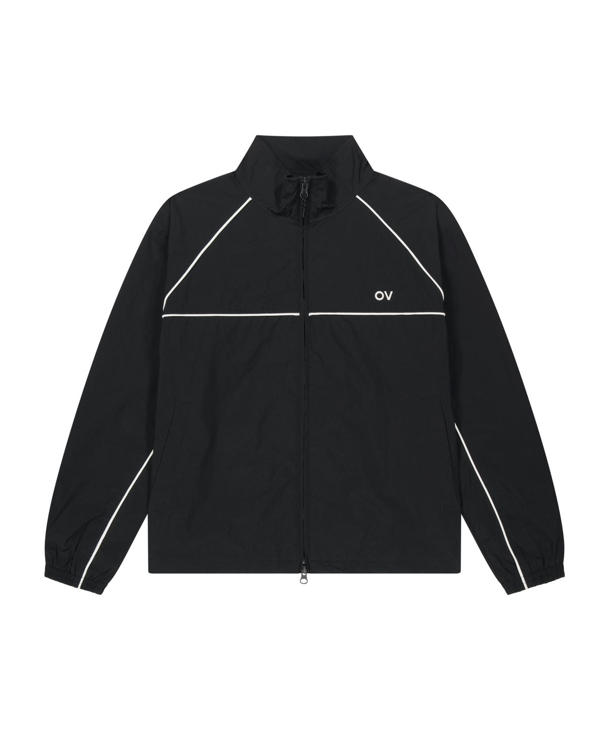 아웃도어 보이스(OUTDOOR VOICES) OV LOGO NYLON TRACK JACKET (BLACK)