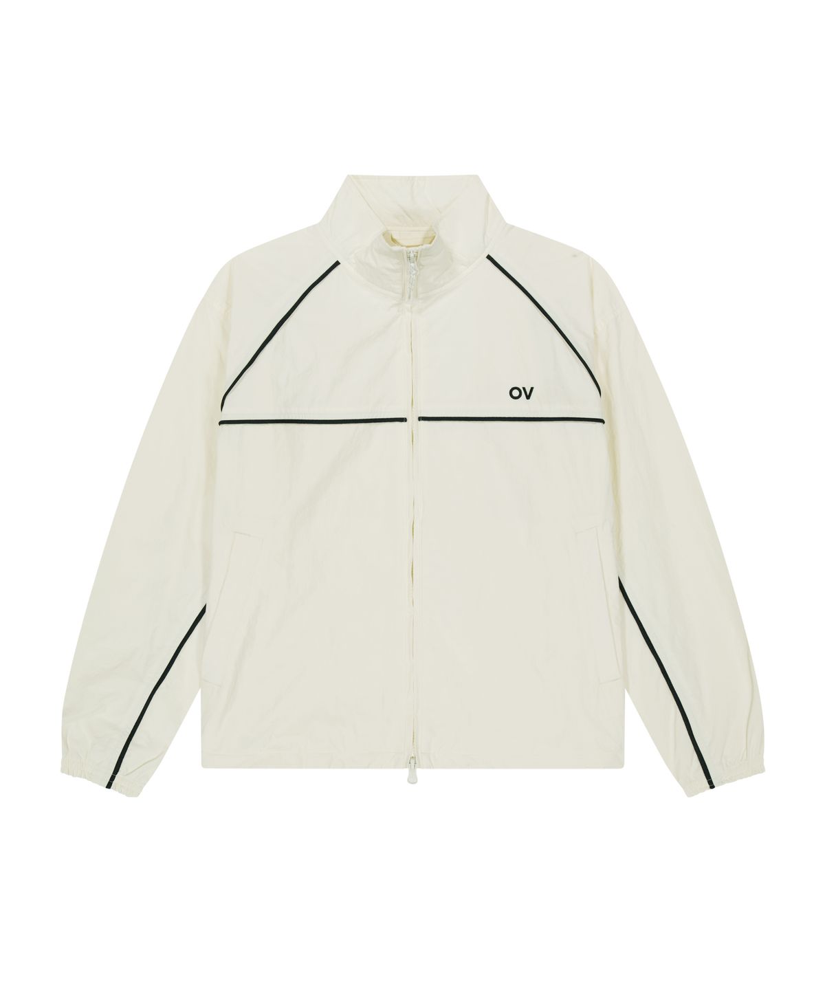 아웃도어 보이스(OUTDOOR VOICES) OV LOGO NYLON TRACK JACKET (OFF WHITE)