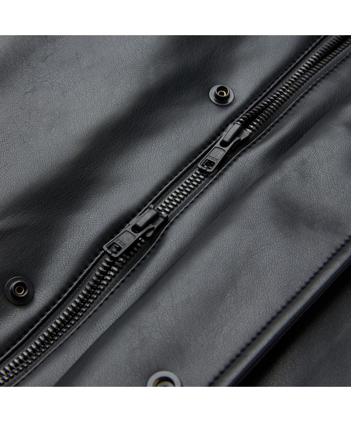 커스텀멜로우(CUSTOMELLOW) Black Faux Leather Jacket C9UAM26111BKX