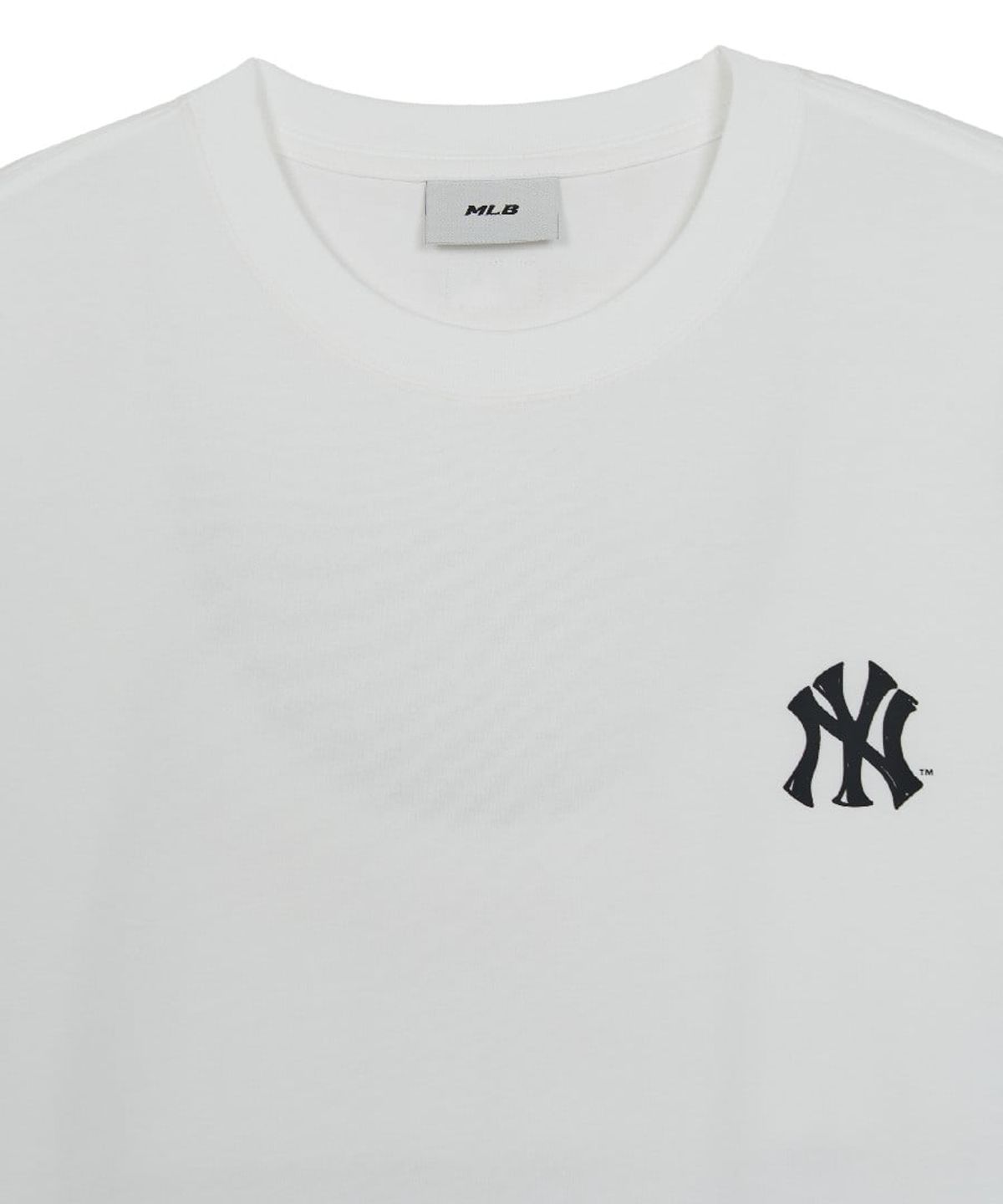 엠엘비(MLB) 베이직 스트릿 등판레터 오버핏 반팔 티셔츠 NY (White)
