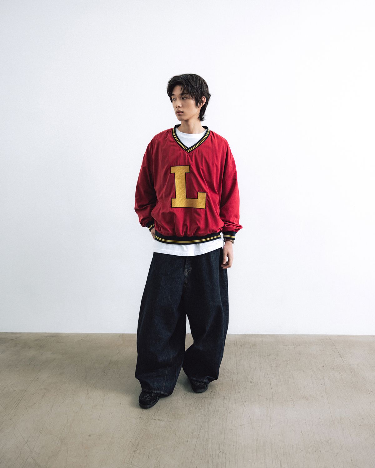 앵글런(ANGLAN) Denim Balloon Pants - Japan Fabric Edition