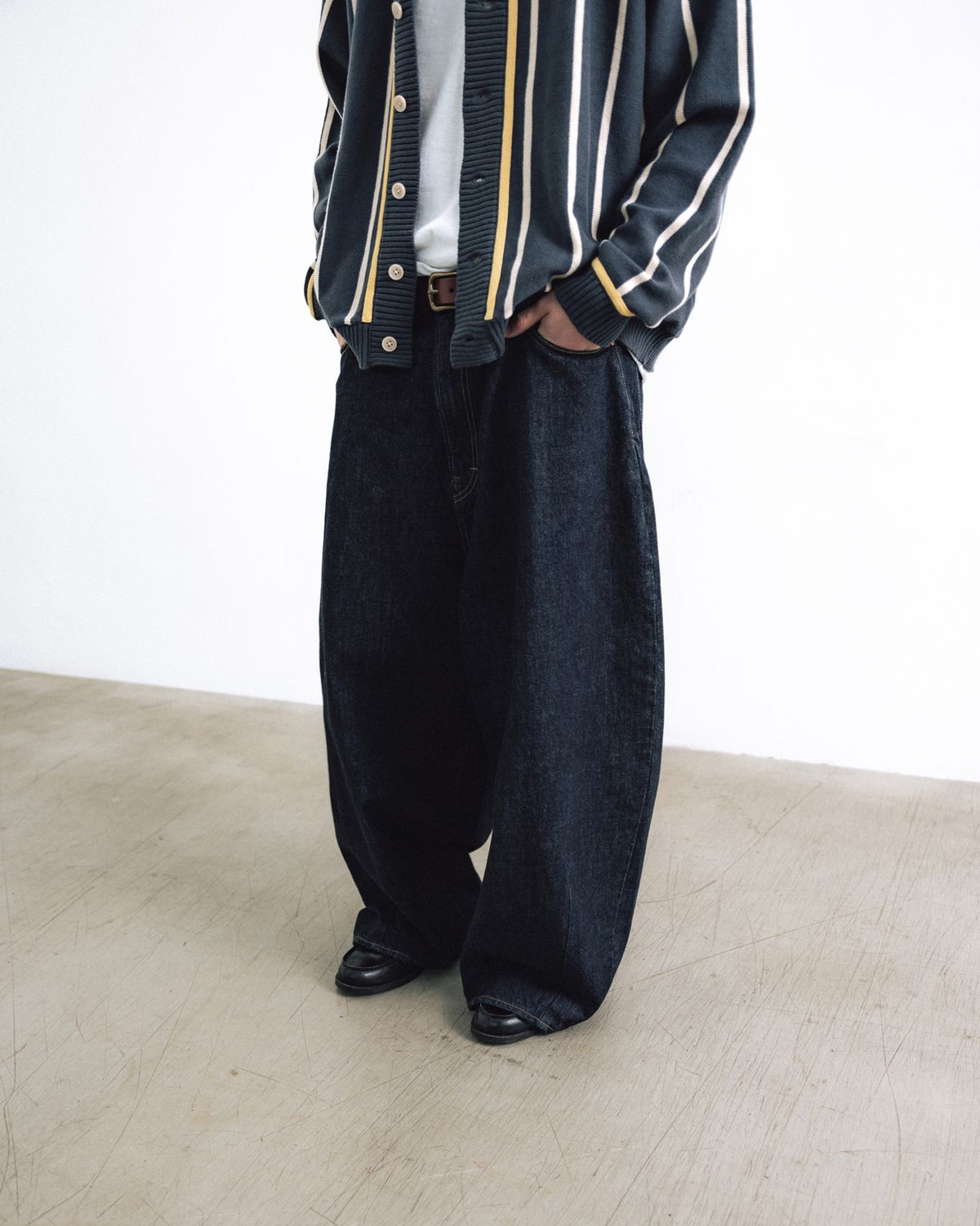 앵글런(ANGLAN) Denim Balloon Pants - Japan Fabric Edition