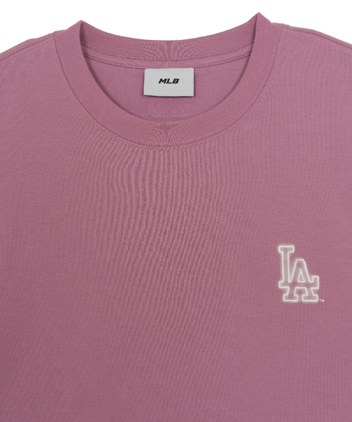 엠엘비(MLB) 베이직 등판 스트릿 로고 오버핏 반팔 티셔츠 LA (Pink)