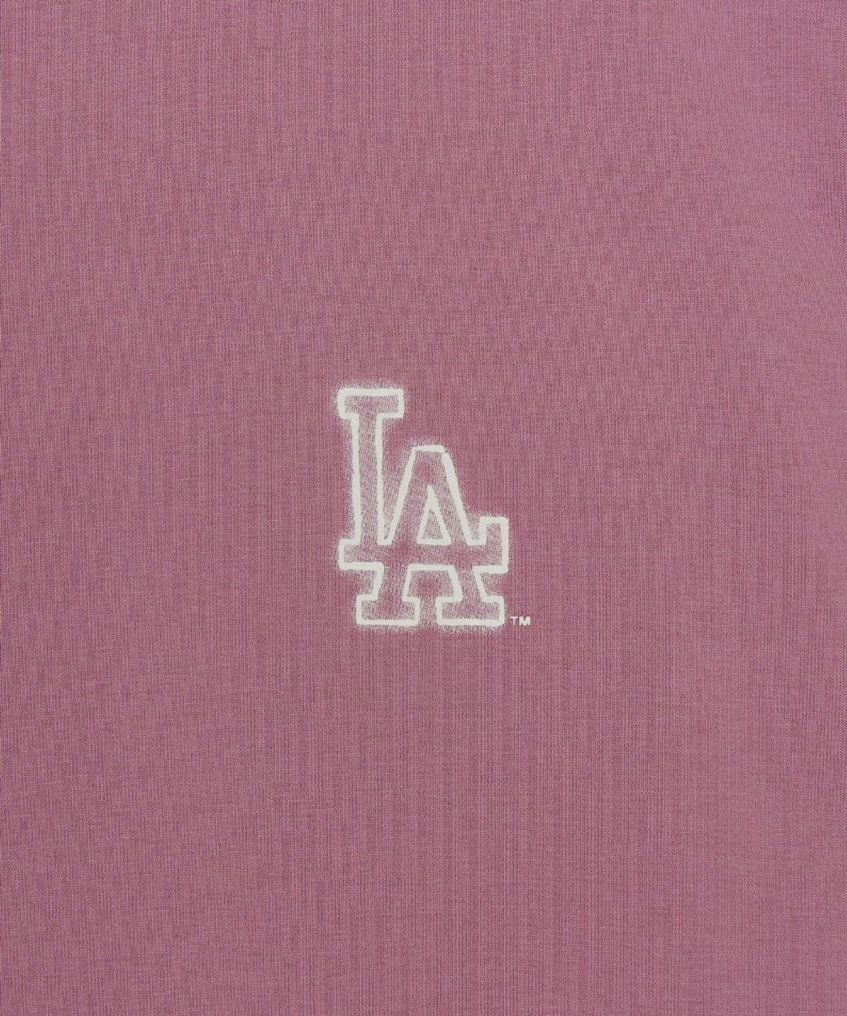 엠엘비(MLB) 베이직 등판 스트릿 로고 오버핏 반팔 티셔츠 LA (Pink)