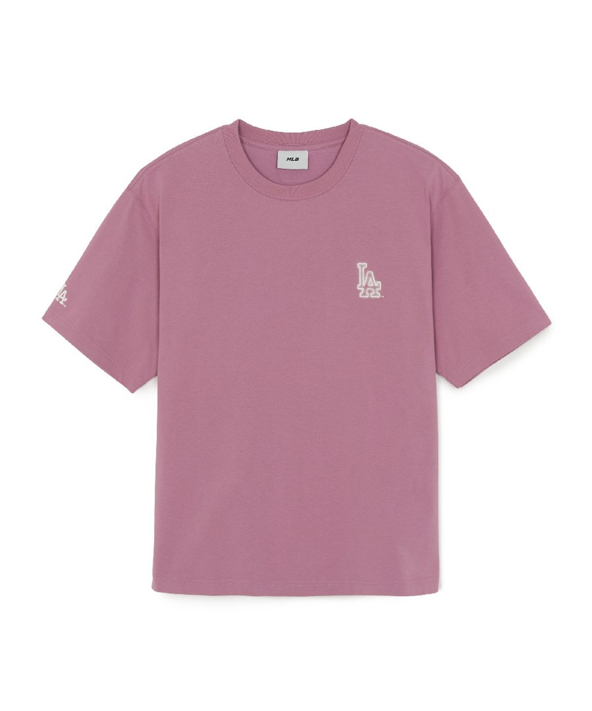 엠엘비(MLB) 베이직 등판 스트릿 로고 오버핏 반팔 티셔츠 LA (Pink)