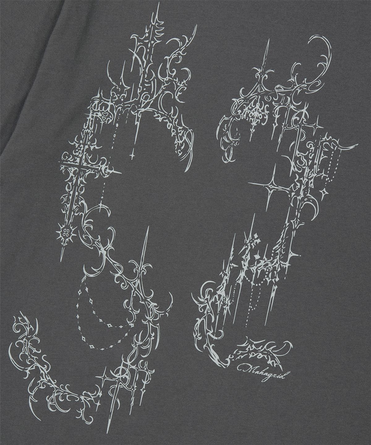 마하그리드(MAHAGRID) HEART TATTOO TEE CHARCOAL(MG2GMMT512A)