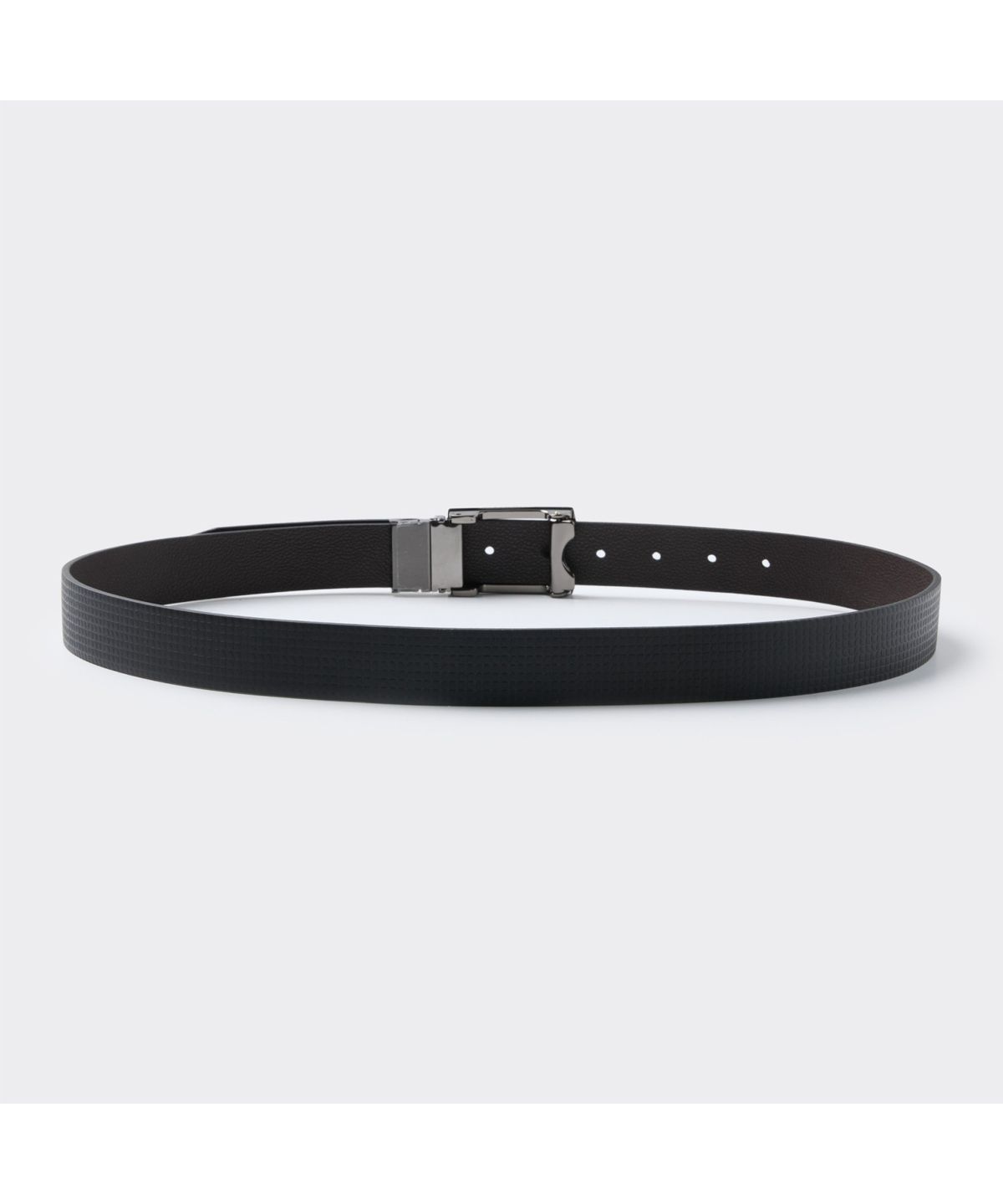 커스텀멜로우(CUSTOMELLOW) Black Leather Reversible Belt CAABX26101BKX