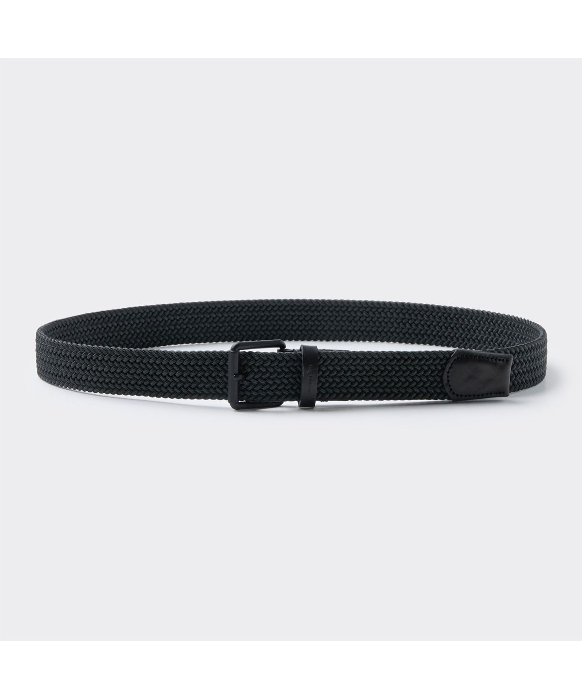 커스텀멜로우(CUSTOMELLOW) Black Leather Braided Belt CAABX26102BKX
