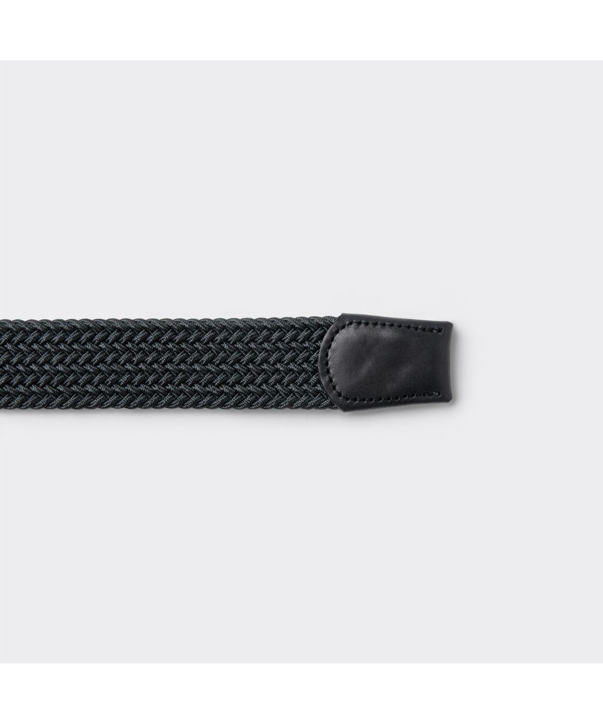 커스텀멜로우(CUSTOMELLOW) Black Leather Braided Belt CAABX26102BKX