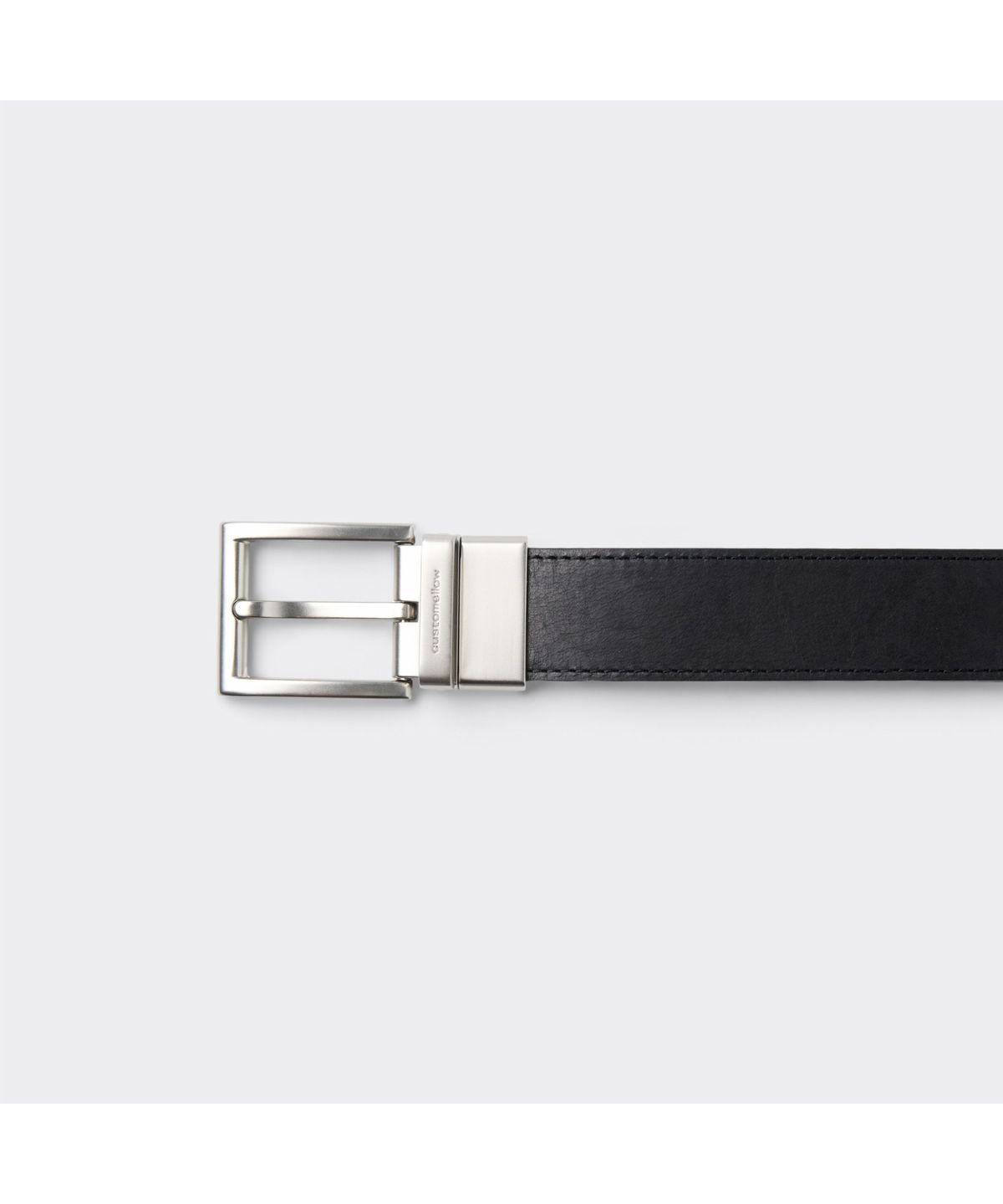 커스텀멜로우(CUSTOMELLOW) Black Leather Reversible Belt CAABX26103BKX