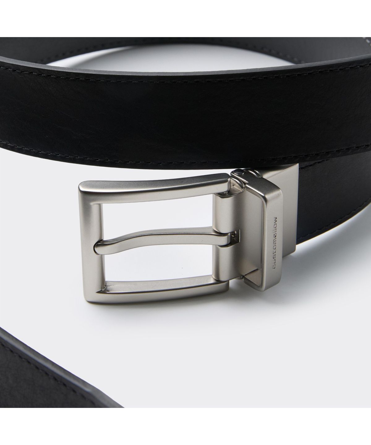 커스텀멜로우(CUSTOMELLOW) Black Leather Reversible Belt CAABX26103BKX