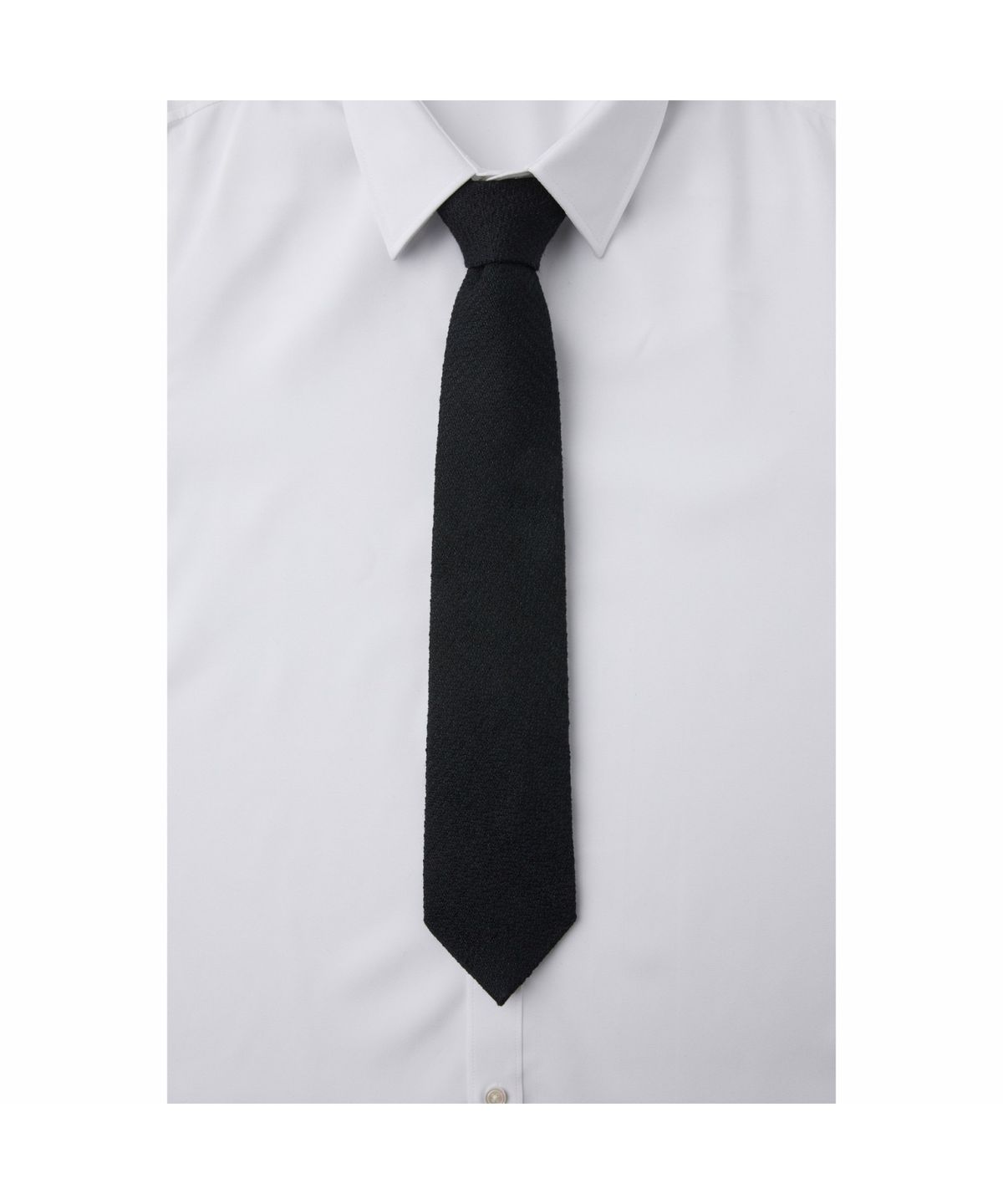 커스텀멜로우(CUSTOMELLOW) Black Wool Two Tone Tie CAAIX26001BKX