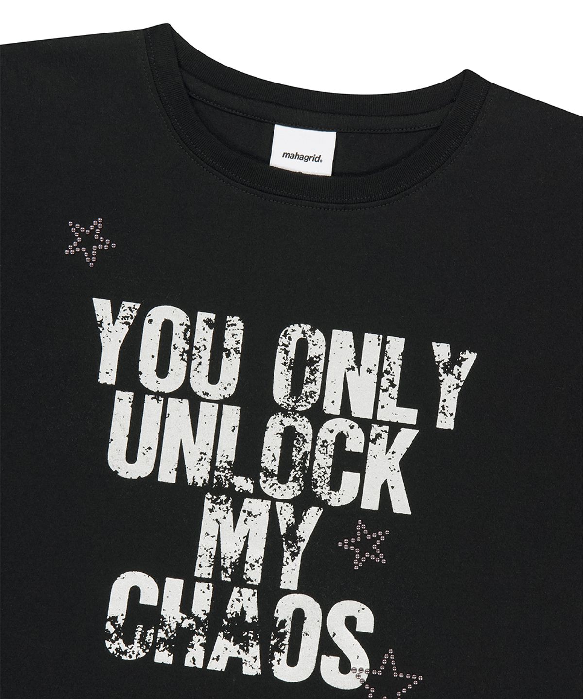 마하그리드(MAHAGRID) UNLOCK CROP TEE BLACK(MG2GMFT529A)