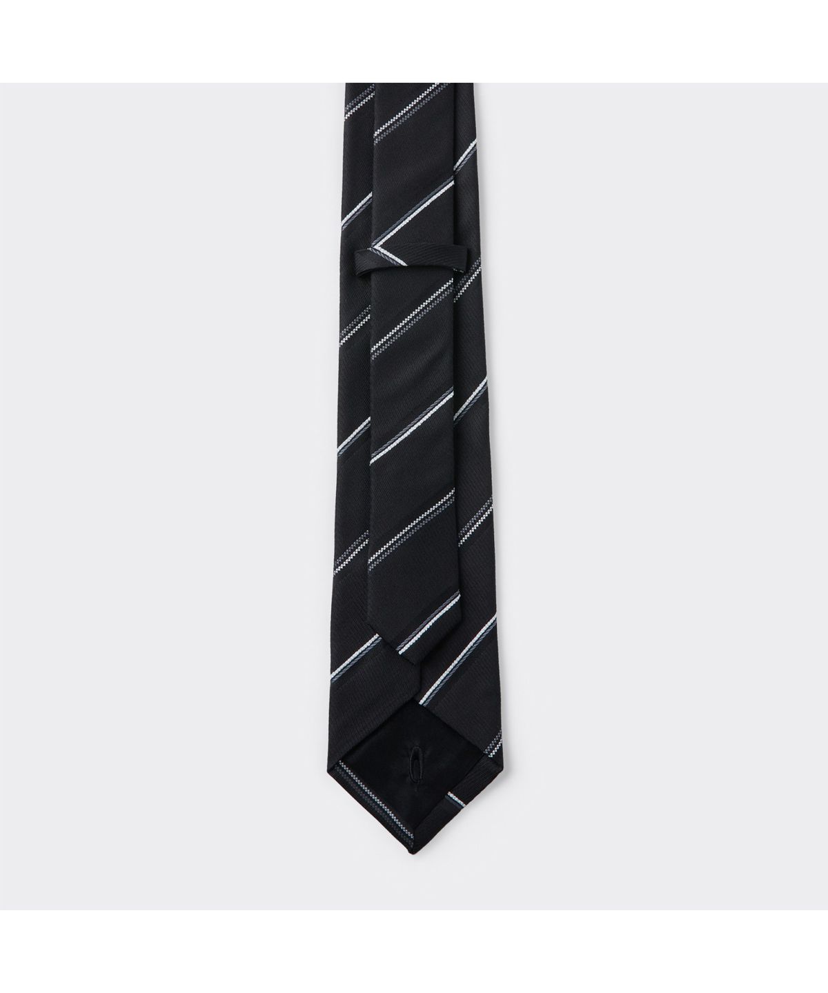 커스텀멜로우(CUSTOMELLOW) Black Stripe Tie CAAIX26102BKX