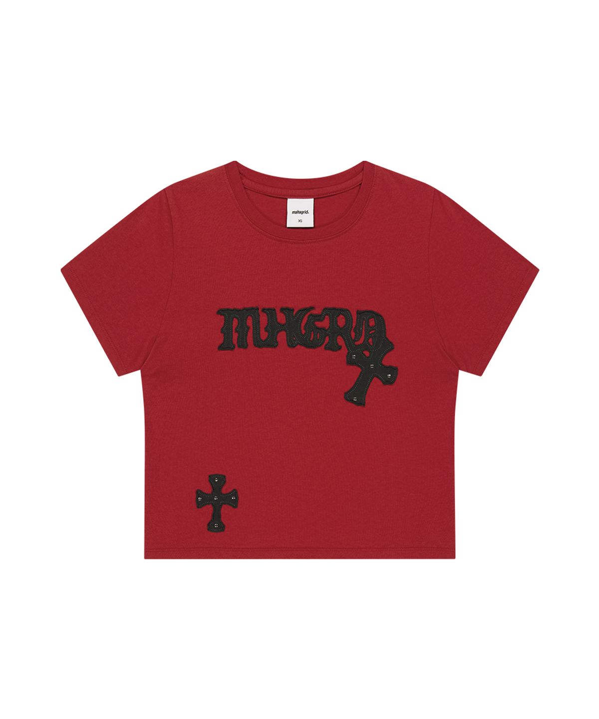 마하그리드(MAHAGRID) GOTHIC APPLIQUE CROP TEE RED(MG2GMFT530A)