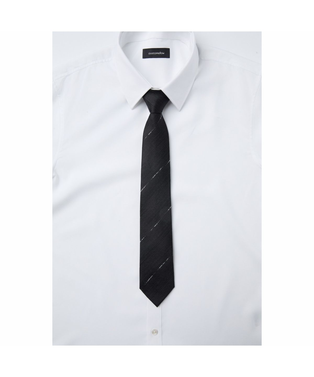 커스텀멜로우(CUSTOMELLOW) Black Stripe Tie CAAIX26103BKX