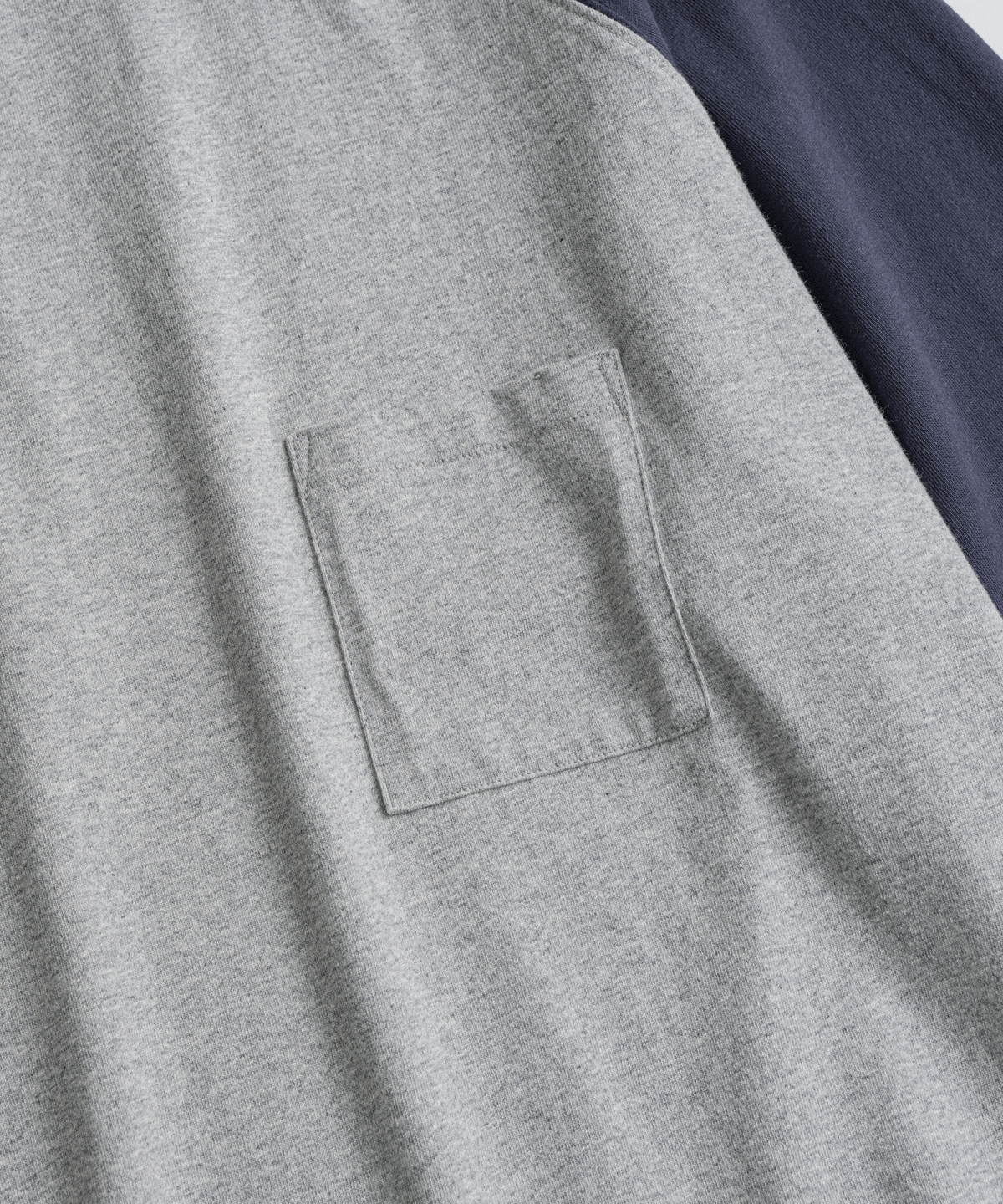 비헤비어(BEHEAVYER) DISTRESSED BASEBALL L/S SHIRTS heather/d.purple