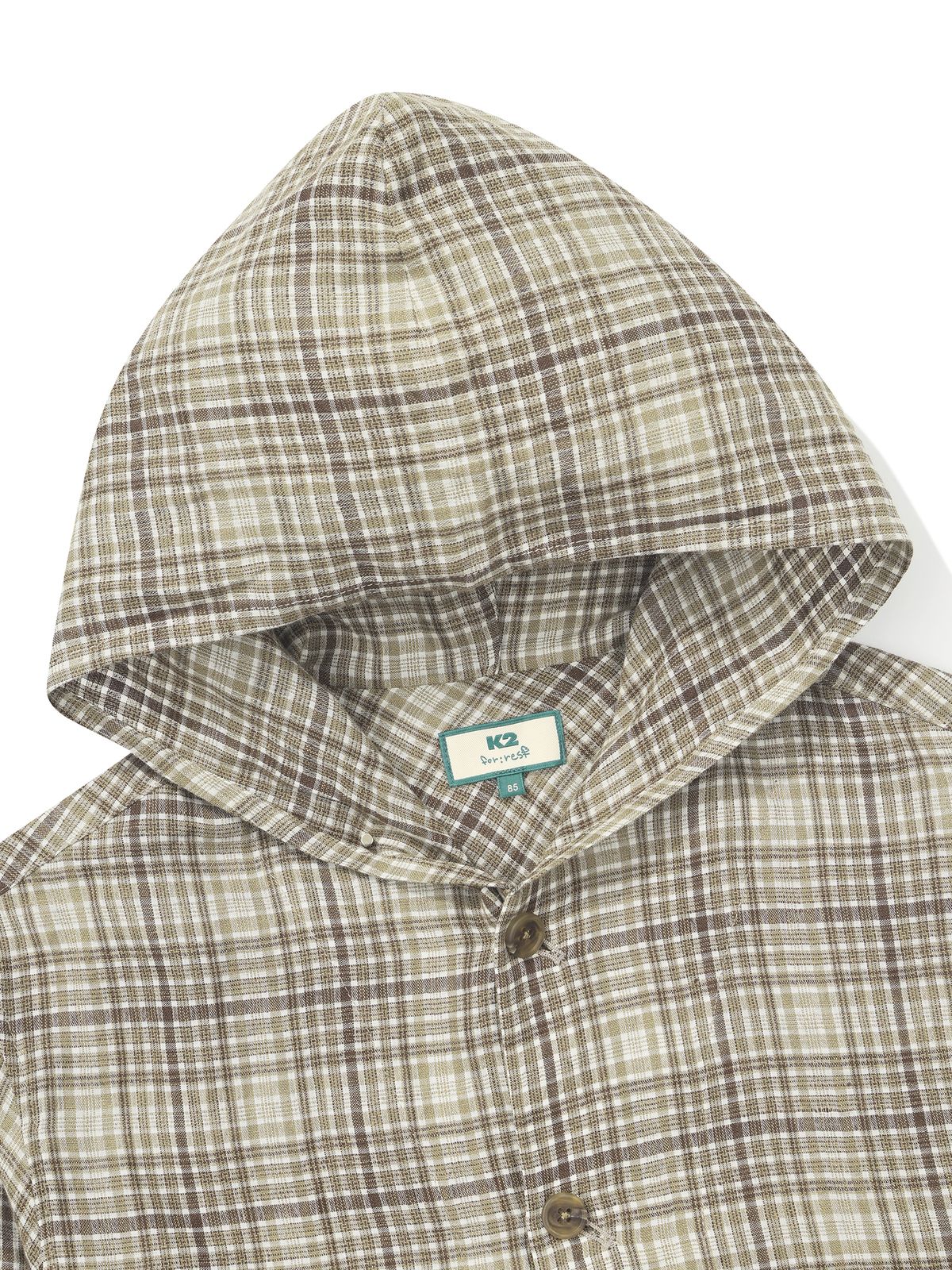 케이투(K2) FOR:REST 썸머 체크 셔켓 W_Beige BROWN