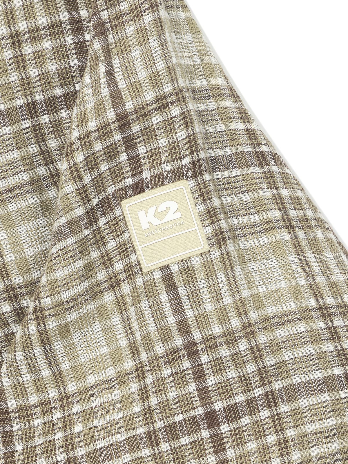 케이투(K2) FOR:REST 썸머 체크 셔켓 W_Beige BROWN